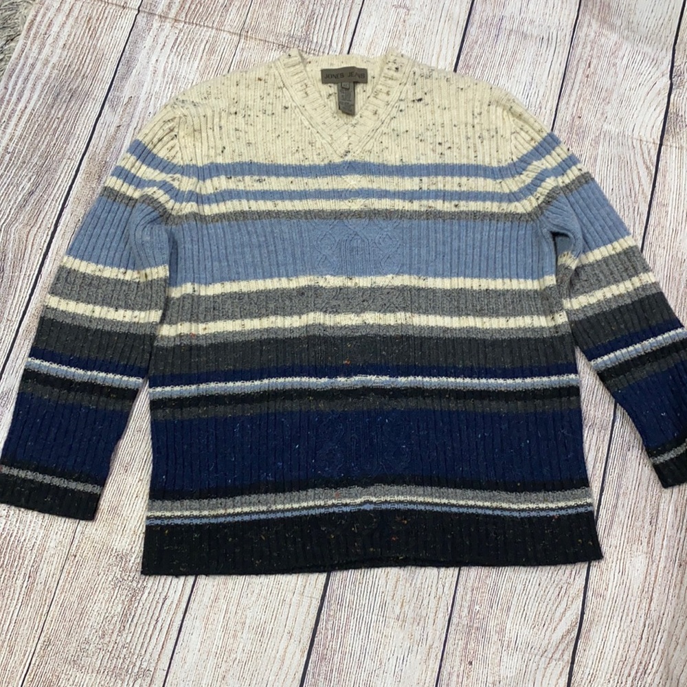 Jones jeans wool blend cable knit sweater size XL - Picture 1 of 5